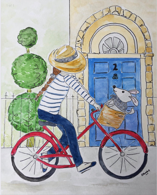Hettie art print " Out for a spin "