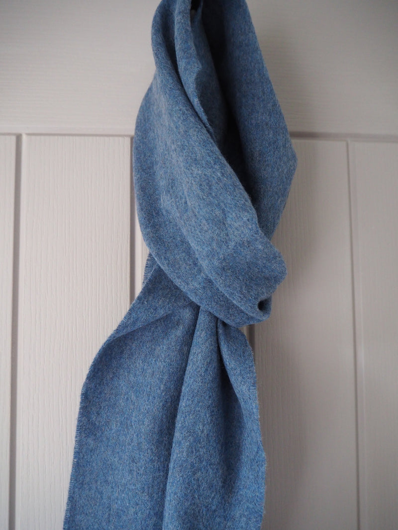 Plain wool scarf airforce blue