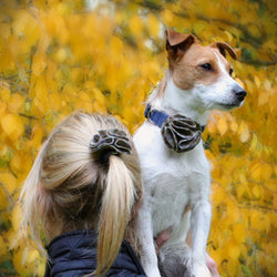 Hettie ladies hair bobble loch heather