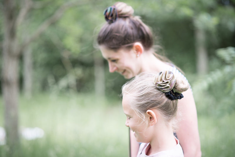 Children's flower hair bobble Gargrave lilac