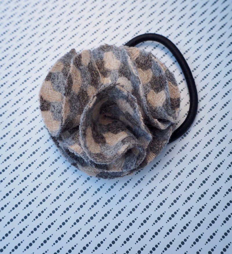 Children's flower hair bobble holborn taupe