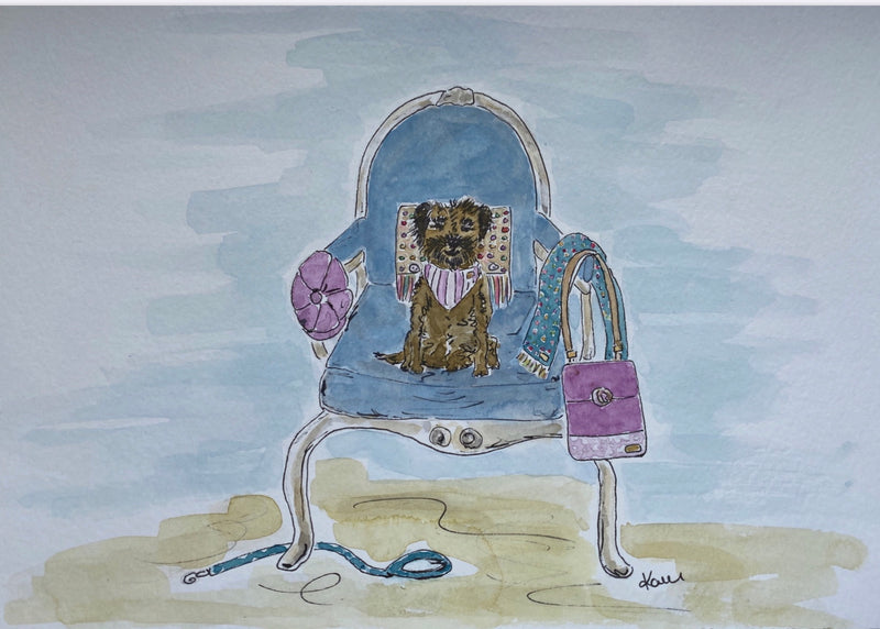 Hettie art print " Whose chair ? "