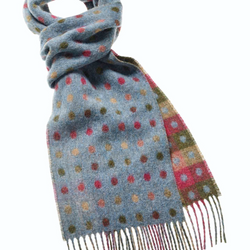 wool scarf multispot teal Canada