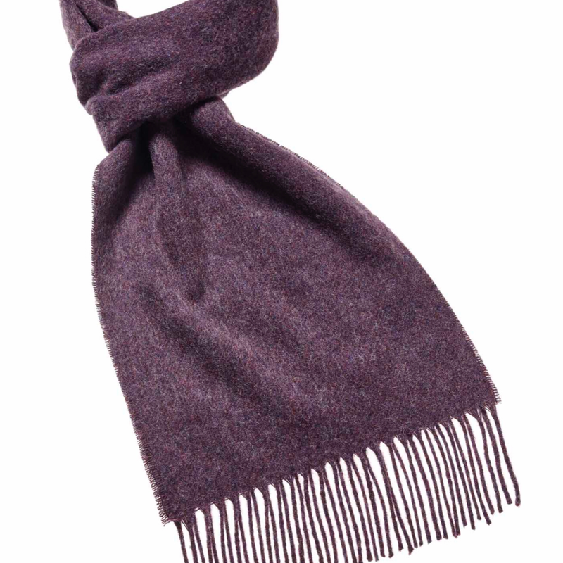 Plain wool scarf Heather