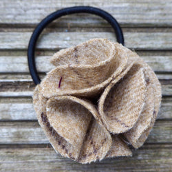 Hettie ladies hair bobble slate oatmeal