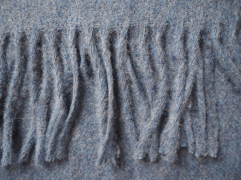 Plain wool scarf airforce blue