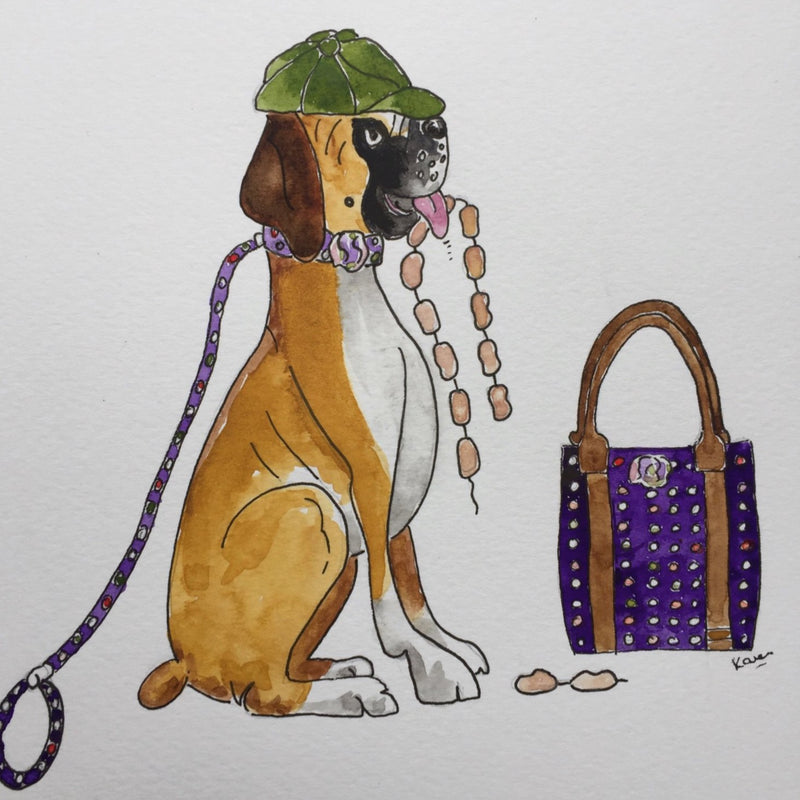 Hettie art print  " Anyone seen the sausages  ? "