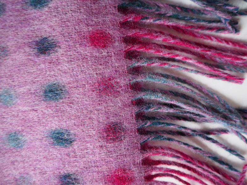 wool scarf multispot pink Canada