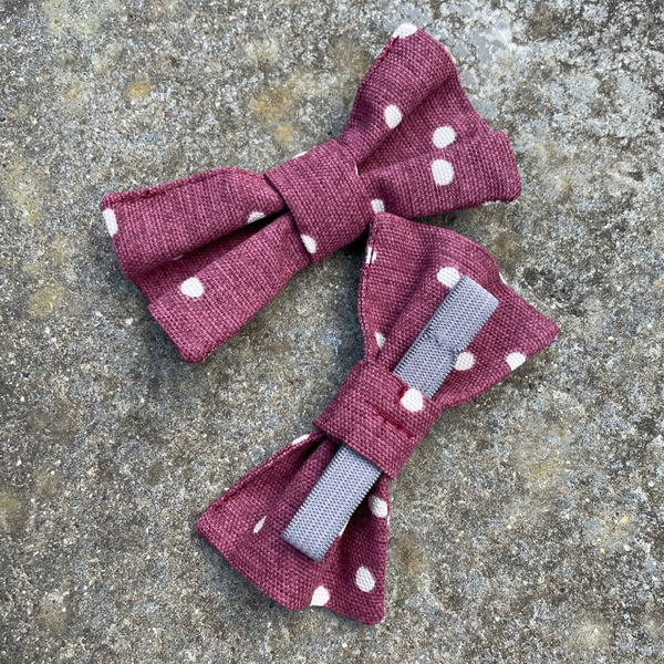 Dog bow tie lavender spot