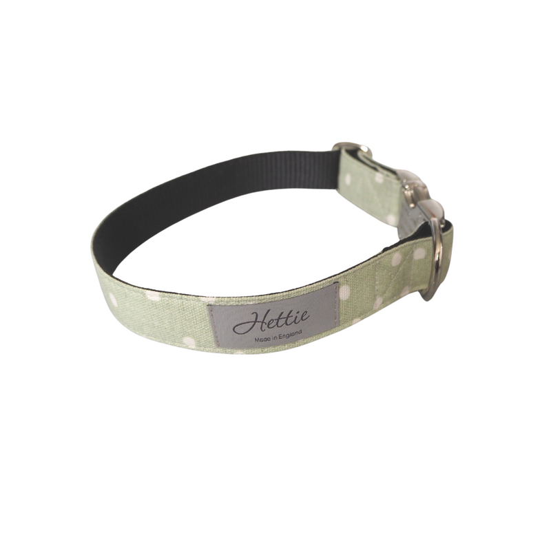 Dog Collar - green spot