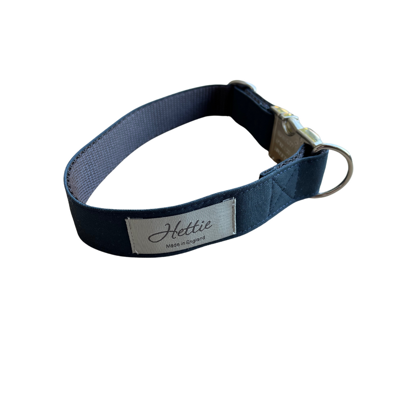 Dog Collar - navy canvas