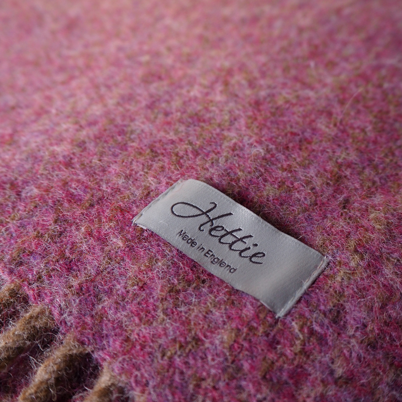 Hettie dusky pink wool throw