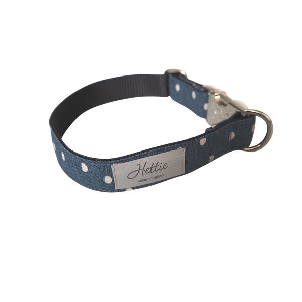 Dog Collar - denim spot