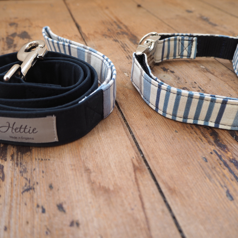 Dog Lead - canvas chambray