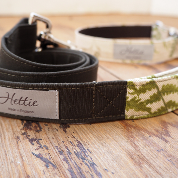 Dog Lead - canvas fern