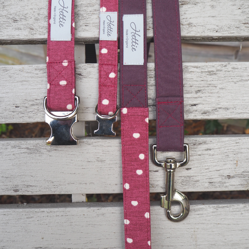 Dog Lead - canvas lavender spot