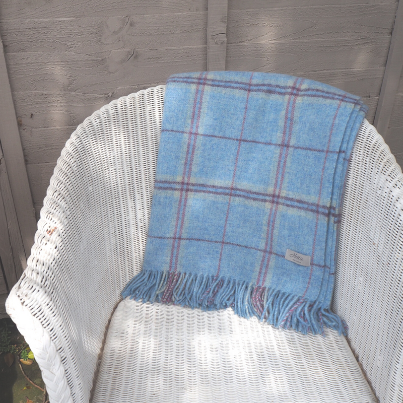 Hettie Platinum Blue throw