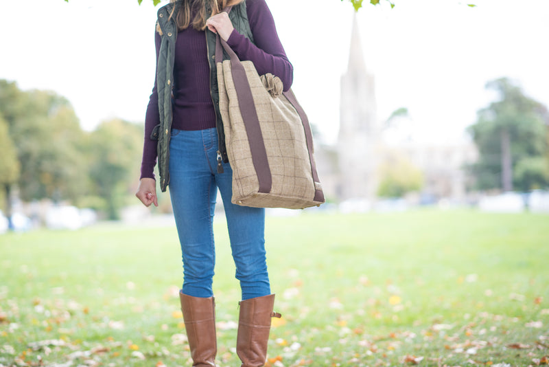 Kate  Tote Handbag - Slate Oatmeal