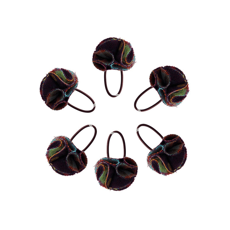 Hettie ladies hair bobble Multispot wine