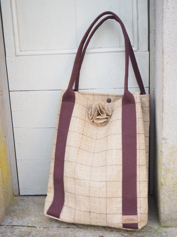 Kate  Tote Handbag - Slate Oatmeal